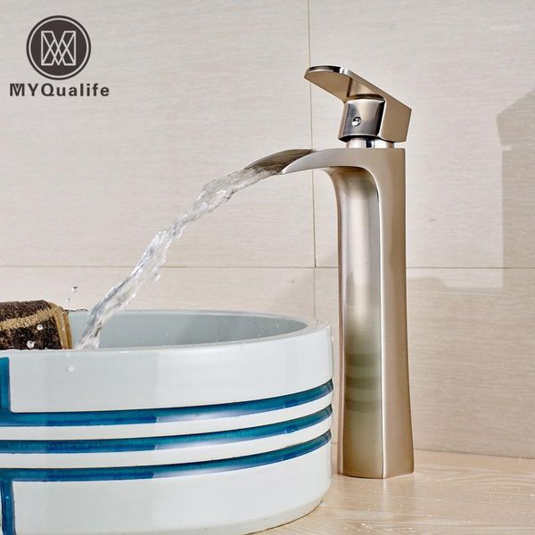 bathroom sink faucets nickel brushed waterfall counterbasin faucet taps single lever deck mounted mixer handle1
bathroom sink faucets nickel brushed waterfall counterbasin faucet taps single lever deck mounted mixer handle1