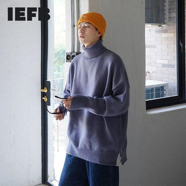 men's sweaters iefb / 2021 autumn winter korean loose solid color high collar sweater big size causal vintage vent hem kintted y4200, White;black
men's sweaters iefb / 2021 autumn winter korean loose solid color high collar sweater big size causal vintage vent hem kintted y4200, White;black