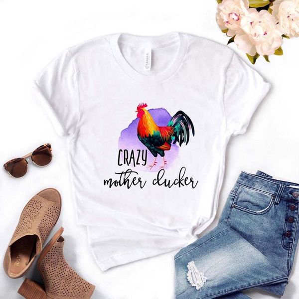 women t shirt crazy mother clucker print tshirt women short sleeve o neck loose t-shirt ladies causal tee shirt clothes, White
women t shirt crazy mother clucker print tshirt women short sleeve o neck loose t-shirt ladies causal tee shirt clothes, White