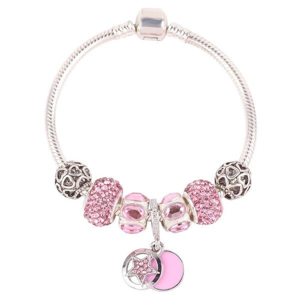 couqcy 2020 new star pendant pink beads cute style diy fit women bracelet continental trend fashion gift jewelry, Black
couqcy 2020 new star pendant pink beads cute style diy fit women bracelet continental trend fashion gift jewelry, Black