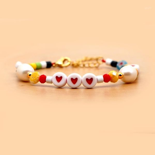 shinus bracelet for women rainbow macrame bracelets pulseras mujer gift enamel tile beads heart jewelry fresh pearl armband1, Black
shinus bracelet for women rainbow macrame bracelets pulseras mujer gift enamel tile beads heart jewelry fresh pearl armband1, Black