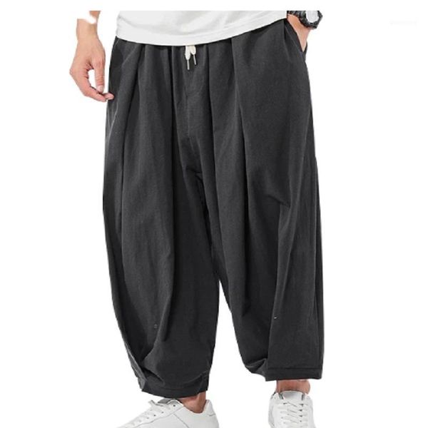 men's pants loose men's autumn solid color trousers wide leg casual harem large size mid style vintage1, Black
men's pants loose men's autumn solid color trousers wide leg casual harem large size mid style vintage1, Black