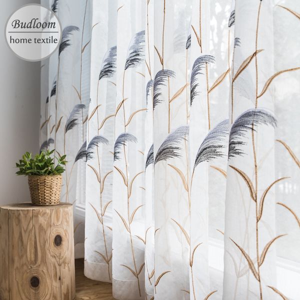 luxury reed bulrush embroidered tulle linen curtain for bedroom brown blackout curtain for living room japanese window drapes
luxury reed bulrush embroidered tulle linen curtain for bedroom brown blackout curtain for living room japanese window drapes