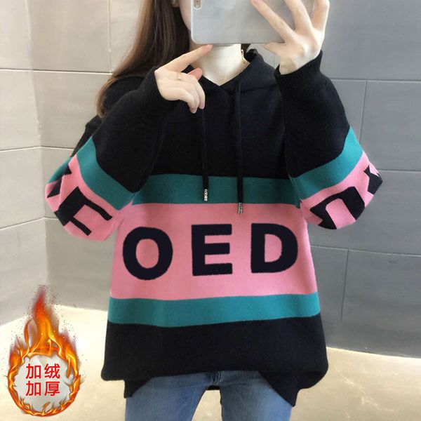 cashmere thickened women's sweater 2020 new loose korean autumn and winter foreign style young european coat upper garment, Black
cashmere thickened women's sweater 2020 new loose korean autumn and winter foreign style young european coat upper garment, Black