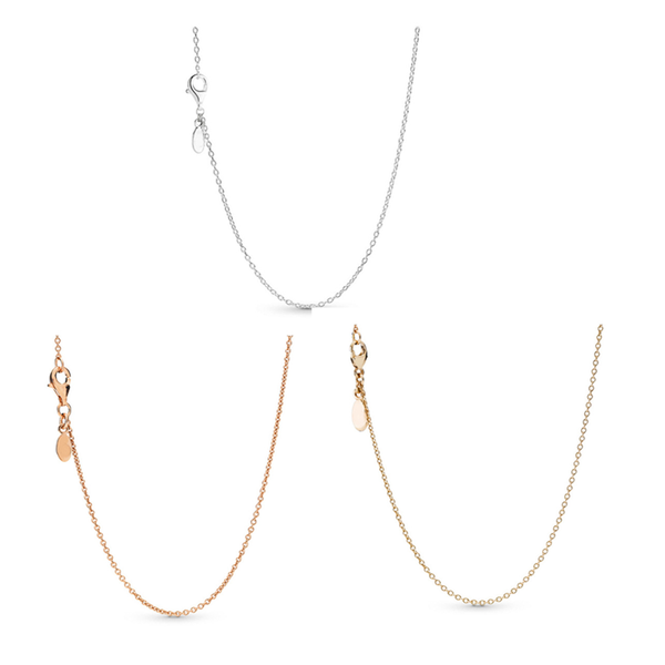 new authentic 925 sterling silver necklaces rosegold gold o chain base necklace fit original charm for women diy jewelry making
new authentic 925 sterling silver necklaces rosegold gold o chain base necklace fit original charm for women diy jewelry making