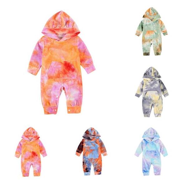 5 color new baby tie dye hooded romper newborn infant long sleeve jumpsuits 2020 fall bodysuit fashion boutique kids climbing clothes by1609, White
5 color new baby tie dye hooded romper newborn infant long sleeve jumpsuits 2020 fall bodysuit fashion boutique kids climbing clothes by1609, White