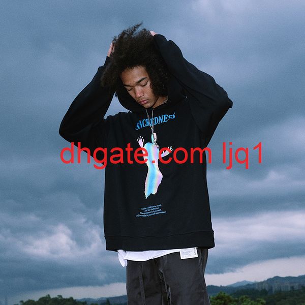 wxwovdy autumn and winter american fashion brand high street 3m flash reflective hoodie for men and women, Black
wxwovdy autumn and winter american fashion brand high street 3m flash reflective hoodie for men and women, Black