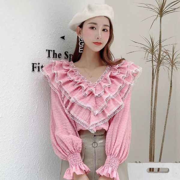 spring autumn women solid shirt long butterfly sleeve shirts ruffles women blouse loose patchwork shirts elegant womens d711, White
spring autumn women solid shirt long butterfly sleeve shirts ruffles women blouse loose patchwork shirts elegant womens d711, White