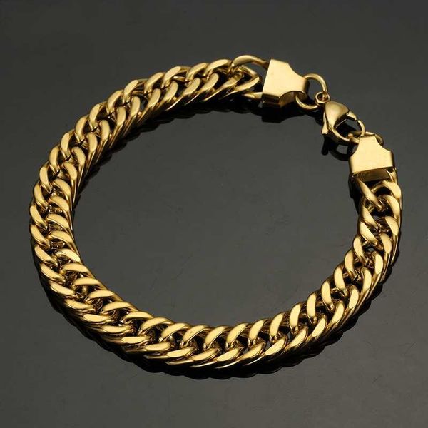 9mm curb cuban men's bracelet gold color stainless steel hip hop bracelet & bangle cool for men birthday gift, Black
9mm curb cuban men's bracelet gold color stainless steel hip hop bracelet & bangle cool for men birthday gift, Black