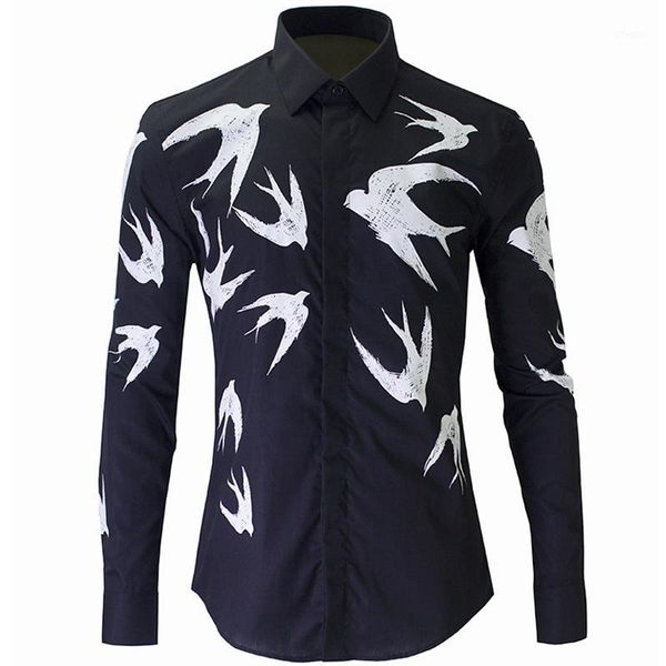 men's casual shirts wholesale- black shirt men chemise homme 2021 fashion swallow printed slim fit long sleeve mens dress cotton shirt1, White;black
men's casual shirts wholesale- black shirt men chemise homme 2021 fashion swallow printed slim fit long sleeve mens dress cotton shirt1, White;black