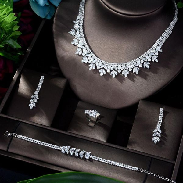 hibride exclusive dubai jewelery cubic zirconia set new copper necklace earring bracelet ring set party jewelry for women n-9,25, Silver
hibride exclusive dubai jewelery cubic zirconia set new copper necklace earring bracelet ring set party jewelry for women n-9,25, Silver