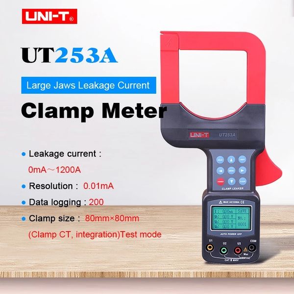 uni-t ut253a ut253b large jaws leakage current clamp meter rs-232 data transfer data storage lcd backlighting
uni-t ut253a ut253b large jaws leakage current clamp meter rs-232 data transfer data storage lcd backlighting