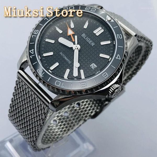 wristwatches 41mm men's casual business gmt watch sapphire glass ceramic bezel black dial date luminous waterproof automatic, Slivery;brown
wristwatches 41mm men's casual business gmt watch sapphire glass ceramic bezel black dial date luminous waterproof automatic, Slivery;brown