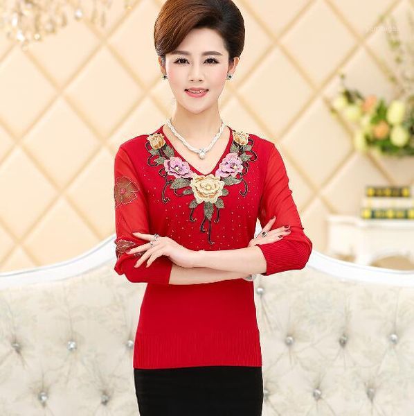 wholesale-2016 autumn new women's middle aged long sleeve pullover sweater thin section fashion embroidery women sweater 9 colors1, White;black
wholesale-2016 autumn new women's middle aged long sleeve pullover sweater thin section fashion embroidery women sweater 9 colors1, White;black