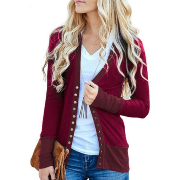 plus size ladies snap button cardigan with ribbed detail neck long sleeve autumn cardigans coat black white female outfits
plus size ladies snap button cardigan with ribbed detail neck long sleeve autumn cardigans coat black white female outfits