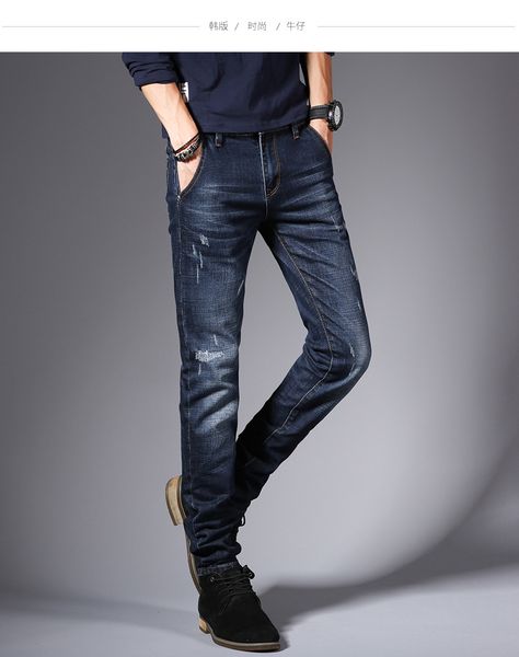 deep blue jeans feet library han edition cultivate one's morality paragraph show thin leg stretch pants 
deep blue jeans feet library han edition cultivate one's morality paragraph show thin leg stretch pants