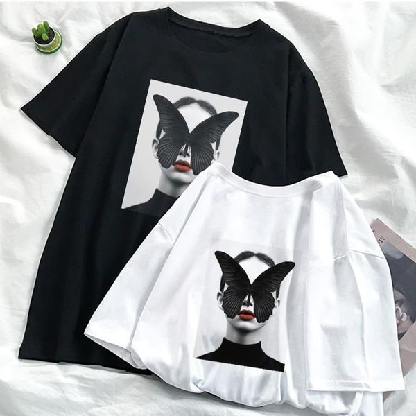 modernist lady feather butterfly vintage t-shirt korean fun chic tumblr summer tee short sleeve aesthetic women clothes, White
modernist lady feather butterfly vintage t-shirt korean fun chic tumblr summer tee short sleeve aesthetic women clothes, White