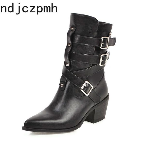 women's boots new winter fashion pointed belt buckle mid heel middle tube martin women shoes size 33-48 heel height 6cm black
women's boots new winter fashion pointed belt buckle mid heel middle tube martin women shoes size 33-48 heel height 6cm black