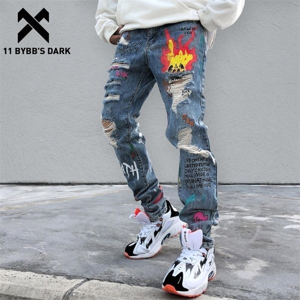 11 bybb's dark funny graffiti hole jeans mens harajuku hip hop trousers casual joggers male harem cargo pants streetwear 201111, Blue
11 bybb's dark funny graffiti hole jeans mens harajuku hip hop trousers casual joggers male harem cargo pants streetwear 201111, Blue