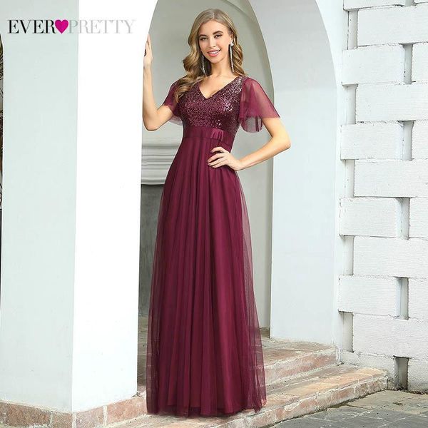 party gowns for womens ever pretty burgundy elegant a line v neck tulle sequin evening dresses long formal dress robes longues1, White;black
party gowns for womens ever pretty burgundy elegant a line v neck tulle sequin evening dresses long formal dress robes longues1, White;black