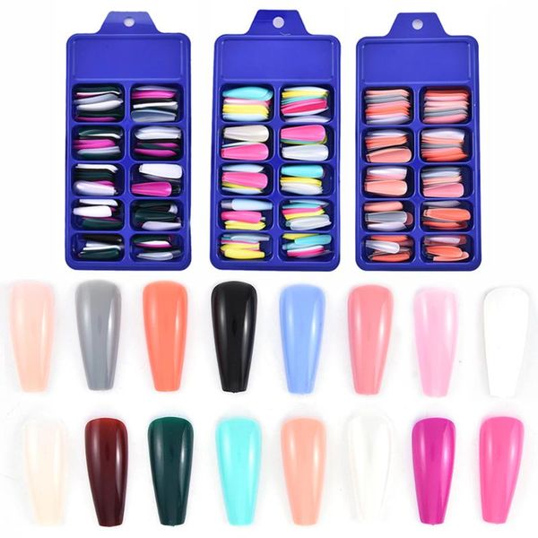 100pcs ins fashion professional mix color false nail full cover long coffin detachable nail tips for women art manicure, Red;gold
100pcs ins fashion professional mix color false nail full cover long coffin detachable nail tips for women art manicure, Red;gold
