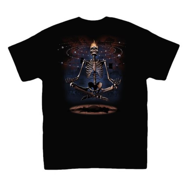 meditation skull horror tee sport hooded sweatshirt hoodie
