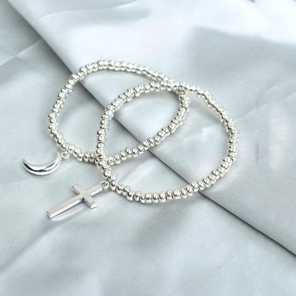 charm bracelets handmade women metal jewelry stretch elastic bead bracelet silver color cross moon bangles1, Golden;silver
charm bracelets handmade women metal jewelry stretch elastic bead bracelet silver color cross moon bangles1, Golden;silver