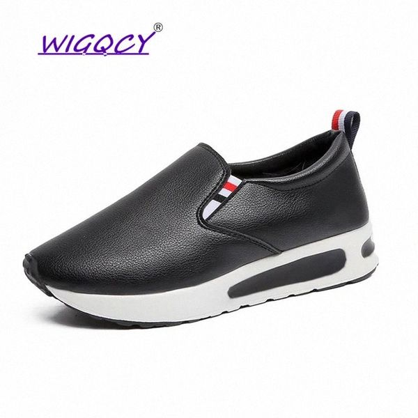 breathable soft leather platform sneakers women 2019 spring autumn shoes women fashion slip-on white sneakers casual flat shoes #3p5x, Black;yellow
breathable soft leather platform sneakers women 2019 spring autumn shoes women fashion slip-on white sneakers casual flat shoes #3p5x, Black;yellow