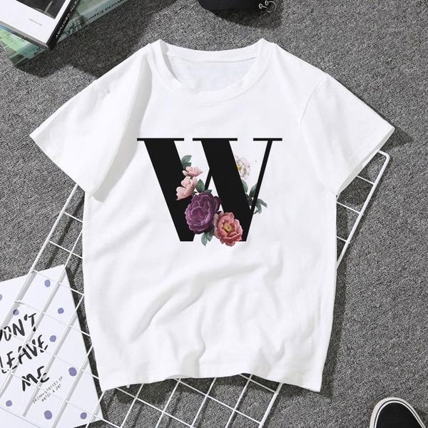 2020 new arrive alphabet t shirt floral w letter print short sleeve casual white t-shirts harajuku girls tee
2020 new arrive alphabet t shirt floral w letter print short sleeve casual white t-shirts harajuku girls tee