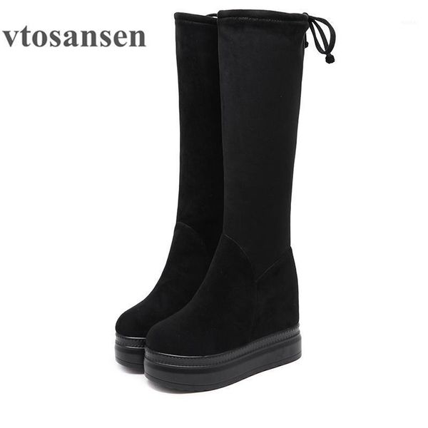 boots winter knee high for women fashion stretch wedges height increasing ladies suede lace up platform black retro1
boots winter knee high for women fashion stretch wedges height increasing ladies suede lace up platform black retro1