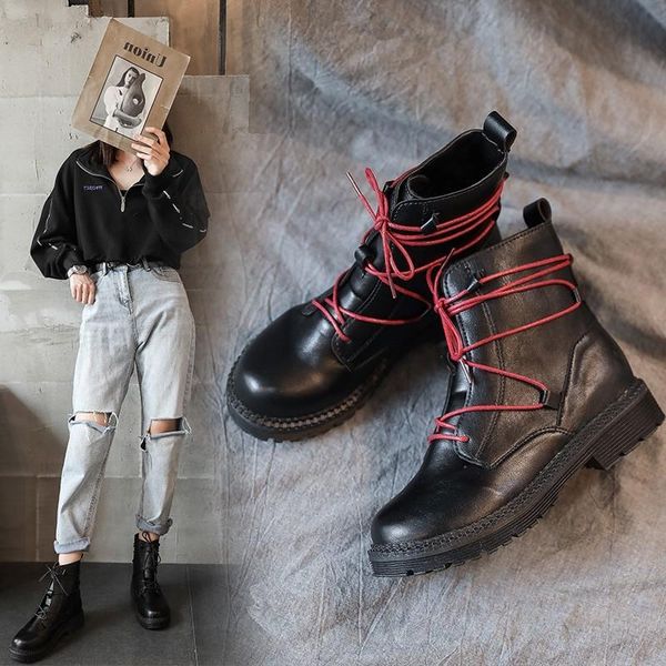 female women's ladies woman ankle boots shoes winter leather lace up shoes punk plus warm casual riding botas mujer plus size, Black
female women's ladies woman ankle boots shoes winter leather lace up shoes punk plus warm casual riding botas mujer plus size, Black