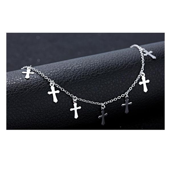 new fashion summer 925 sterling silver cross anklet for women pendant chain ankle bracelet foot jlleyd, Red;blue
new fashion summer 925 sterling silver cross anklet for women pendant chain ankle bracelet foot jlleyd, Red;blue