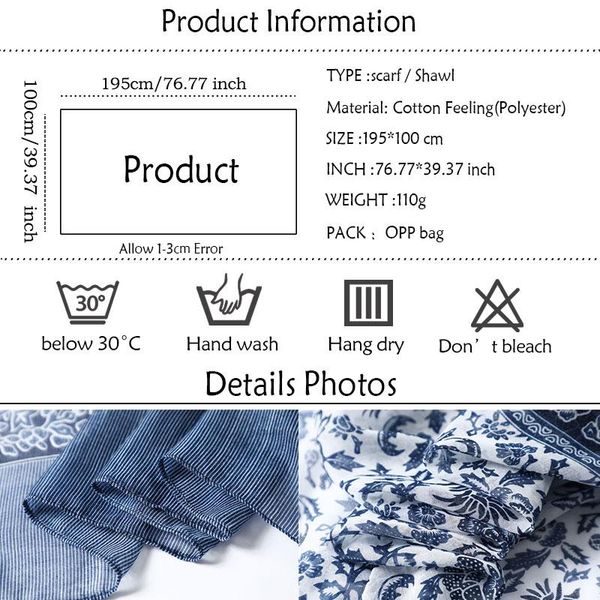 2020 designer brand women scarf classical print lady shawls cotton feeling soft oversize hijabs neck headband tassel foulard wmtkpa, Blue;gray
2020 designer brand women scarf classical print lady shawls cotton feeling soft oversize hijabs neck headband tassel foulard wmtkpa, Blue;gray