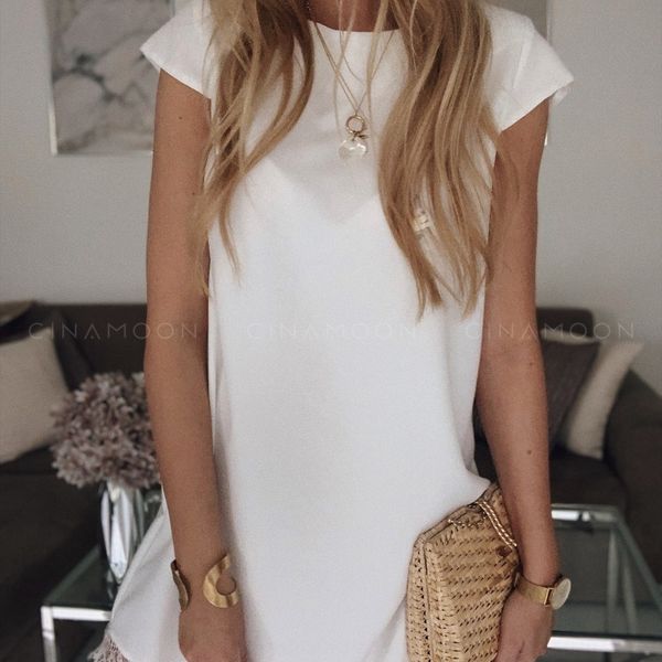 ykel3 2019 sleeve dress crew neck lace dress solid color lace loose in summer short qgxnx, Black;gray
ykel3 2019 sleeve dress crew neck lace dress solid color lace loose in summer short qgxnx, Black;gray