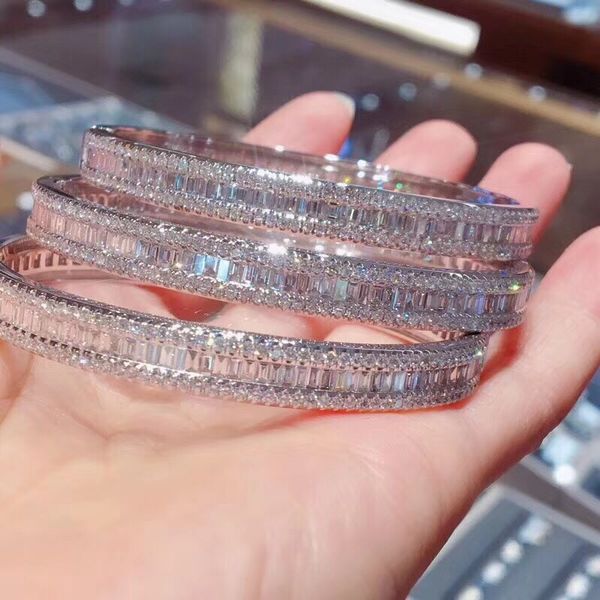 choucong trendy bracelet baguette cut 5a cubic zirconia 925 silver engagement wedding bangle for women fashion accessaries 1028, Black
choucong trendy bracelet baguette cut 5a cubic zirconia 925 silver engagement wedding bangle for women fashion accessaries 1028, Black