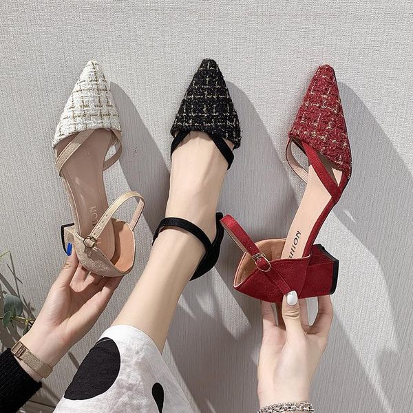 baogen sandals women's shoes 2020 new girl middle heel thick heel net red pointed roman single shoes high single, Black
baogen sandals women's shoes 2020 new girl middle heel thick heel net red pointed roman single shoes high single, Black