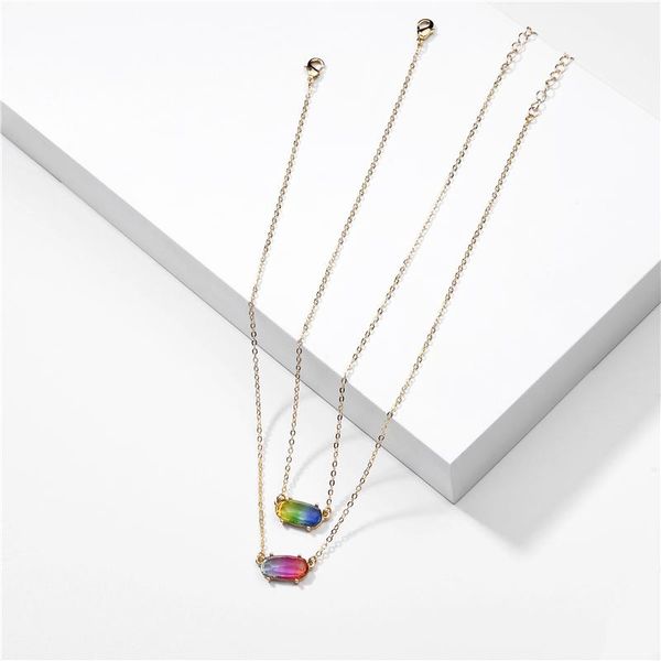 zfyin summer transparent color resin stone dainty chain delicate pendant necklace for women, Silver
zfyin summer transparent color resin stone dainty chain delicate pendant necklace for women, Silver