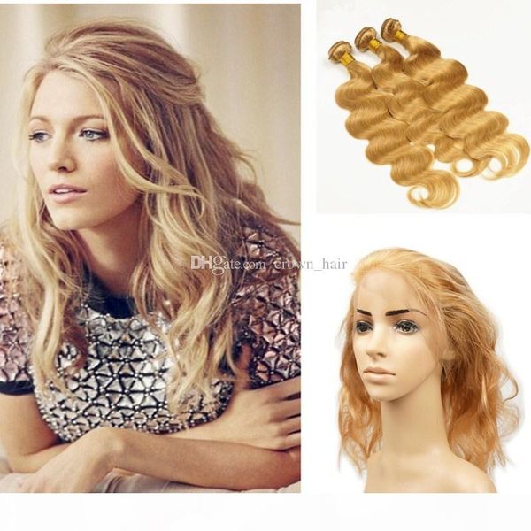 honey blonde # 27 тело связки волна человеческих волос с 360 lace диапазона фронтального закрытие 22,5 * 4 * 2 регулируемые ремни с волосами, Black 
honey blonde # 27 тело связки волна человеческих волос с 360 lace диапазона фронтального закрытие 22,5 * 4 * 2 регулируемые ремни с волосами, Black