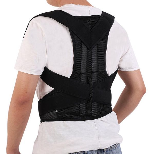back support ./brace belt adjustable posture corrector clavicle spine shoulder lumbar correction 2021, Black;blue
back support ./brace belt adjustable posture corrector clavicle spine shoulder lumbar correction 2021, Black;blue