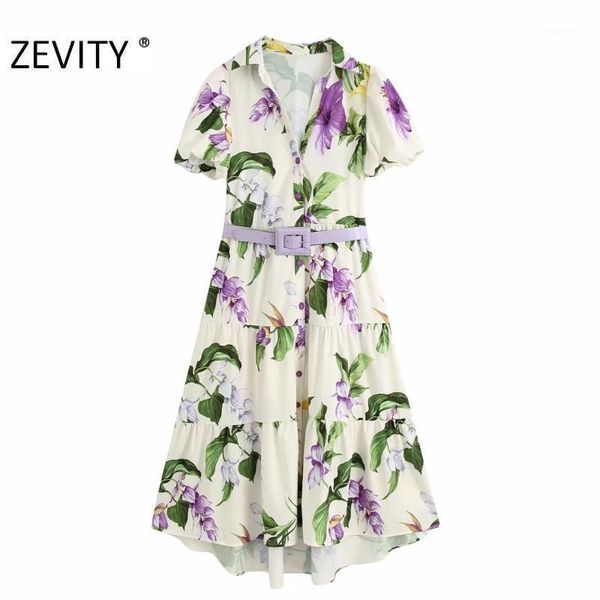 zevity women autumn flower print sashes shirt dress female lantern sleeve pleat irregular hem vestido chic casual dresses ds42461, White;black
zevity women autumn flower print sashes shirt dress female lantern sleeve pleat irregular hem vestido chic casual dresses ds42461, White;black