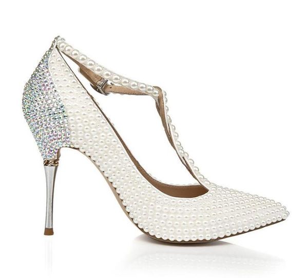dress shoes wedding shoe pearls ankle straps genuine leather diamonds rhinestone t-shaped adjustable buckle bridal pumps, Black
dress shoes wedding shoe pearls ankle straps genuine leather diamonds rhinestone t-shaped adjustable buckle bridal pumps, Black