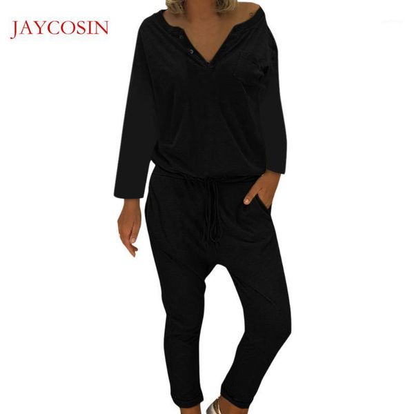 jaycosin clothes women solid color jumpsuit women pocket v-neck long sleeve loose jumpsuit overalls for summer e201, Black;white
jaycosin clothes women solid color jumpsuit women pocket v-neck long sleeve loose jumpsuit overalls for summer e201, Black;white