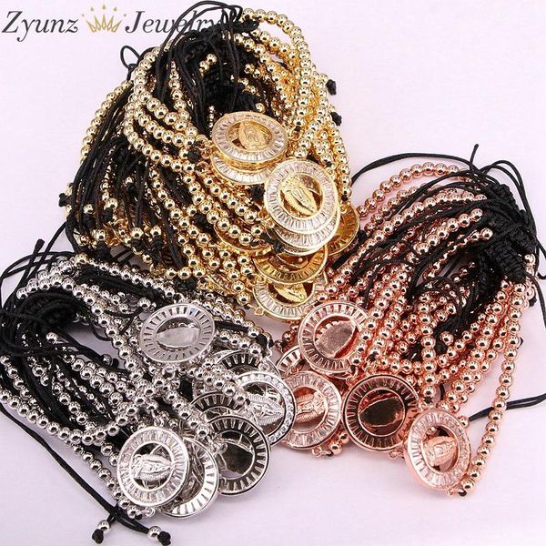 5pcs, baguette clear cz arround shinning virgin mary charm beaded macrame bracelet, Golden;silver
5pcs, baguette clear cz arround shinning virgin mary charm beaded macrame bracelet, Golden;silver