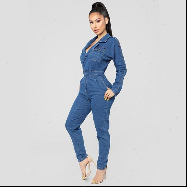 2019 women denim jumpsuit ladies long sleeve jeans rompers female casual plus size denim overall playsuit with pocket, Black;white
2019 women denim jumpsuit ladies long sleeve jeans rompers female casual plus size denim overall playsuit with pocket, Black;white