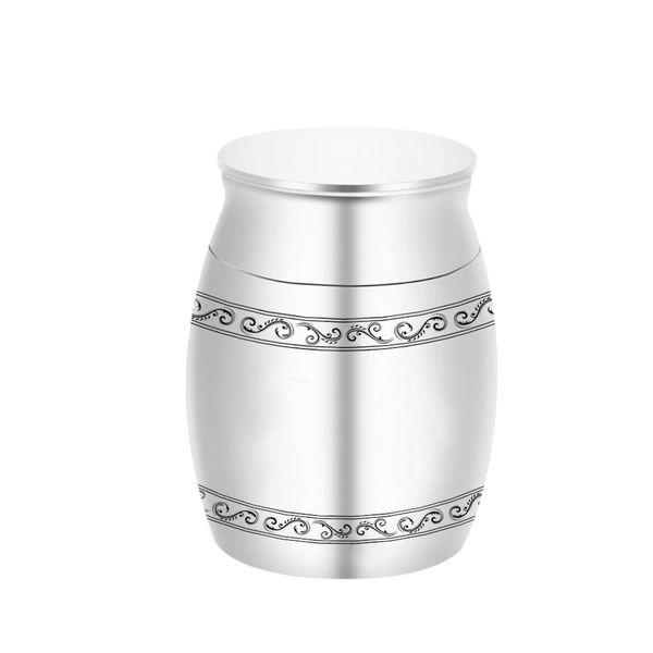 30x40mm aluminum alloy cremation urn pendant for ashes pet/human engraved with leaves mini memorial urns funeral jar, Silver 
30x40mm aluminum alloy cremation urn pendant for ashes pet/human engraved with leaves mini memorial urns funeral jar, Silver