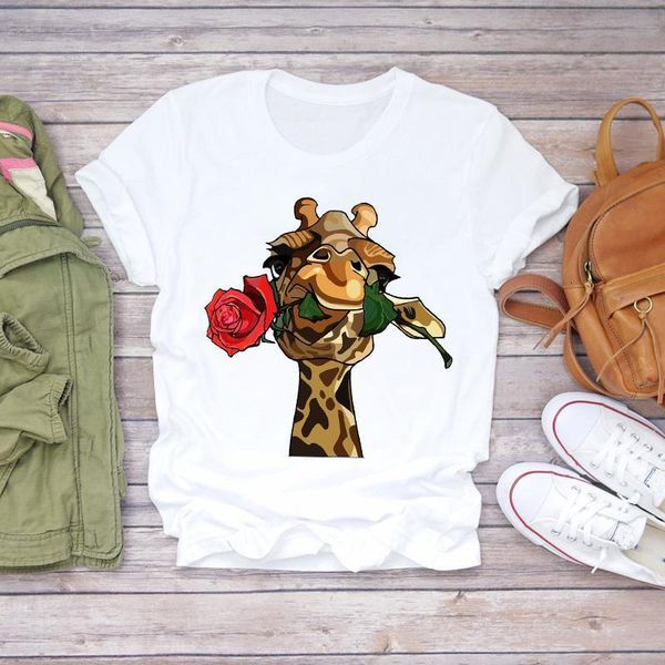 женщины мультфильм жираф милый цветок валентина любовника 90s print lady t-рубашки top womens графическая футболка женские женские футболки, White
женщины мультфильм жираф милый цветок валентина любовника 90s print lady t-рубашки top womens графическая футболка женские женские футболки, White