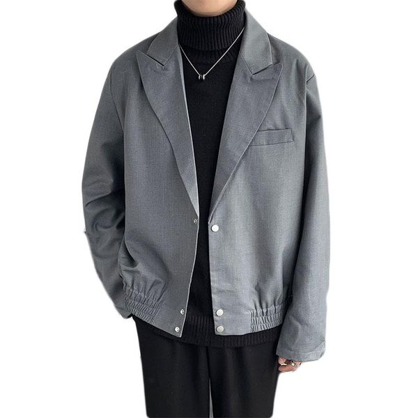 2021 autumn new fashion jacket coat men short style rib hem suit collar outerwear loose solid korean trend streetwear, Black;brown
2021 autumn new fashion jacket coat men short style rib hem suit collar outerwear loose solid korean trend streetwear, Black;brown