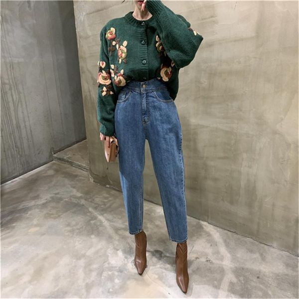 women's jeans 2021 fashion streetwear women harem pants high waist loose white denim female buttons trousers spring, Blue
women's jeans 2021 fashion streetwear women harem pants high waist loose white denim female buttons trousers spring, Blue