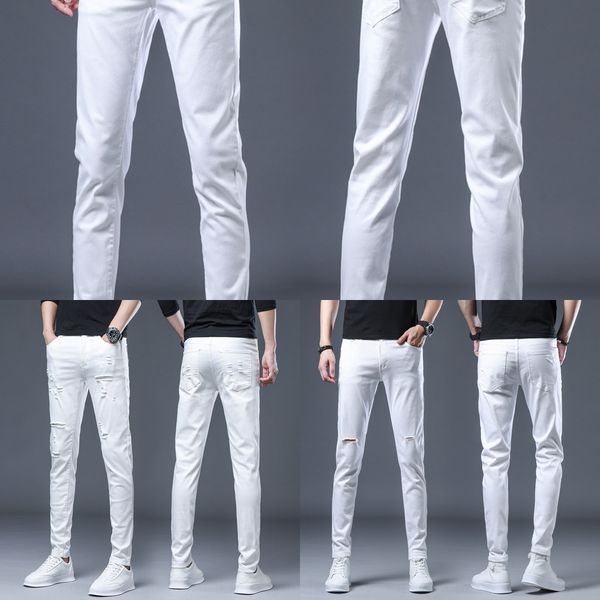 2020 spring and autumn pure white cotton elastic black korean slim legged pants simple casual trend man jeans and jeans ixxab, Blue
2020 spring and autumn pure white cotton elastic black korean slim legged pants simple casual trend man jeans and jeans ixxab, Blue
