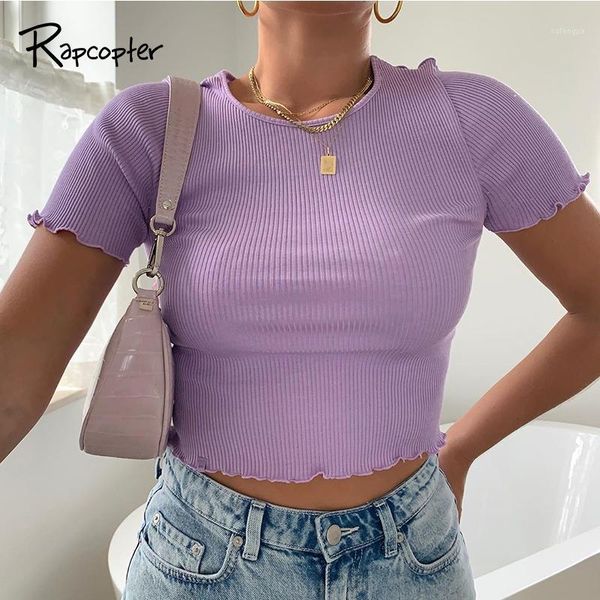 rapcopter frill women t shirt short sleeve crop kintted skinny tshirt solid color basic tee summer casual ladies1, White
rapcopter frill women t shirt short sleeve crop kintted skinny tshirt solid color basic tee summer casual ladies1, White